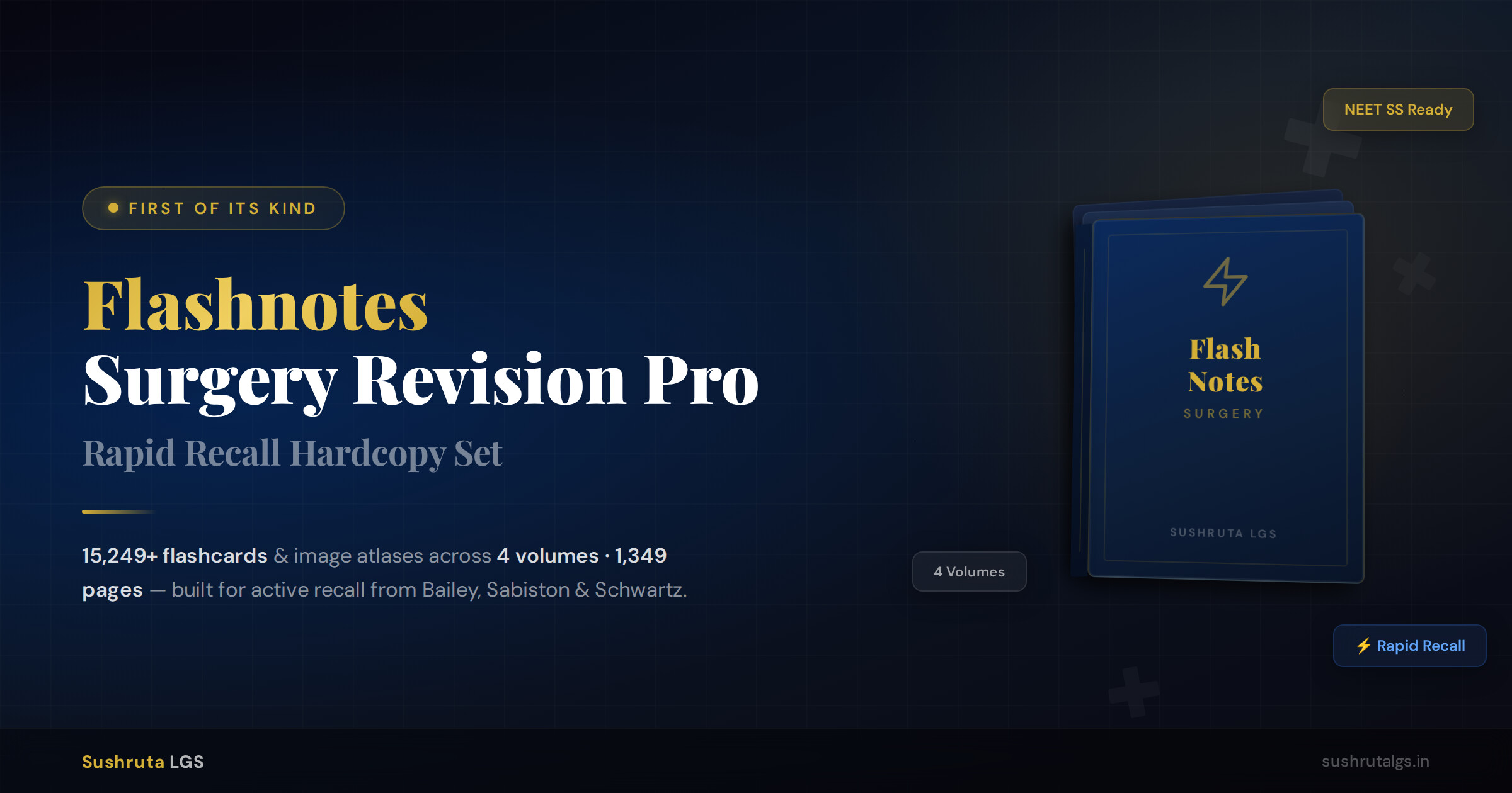 Flashnotes — Surgery Revision Pro: A First-of-Its-Kind Rapid Recall Hardcopy Set for Surgical PG Entrance Preparation